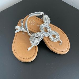 Cat & Jack Silver Strappy Sandals